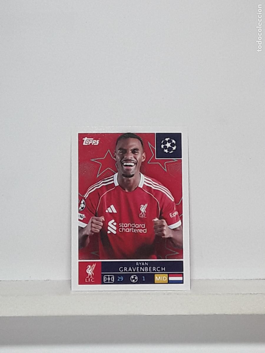 Figurine di Calcio: CHAMPIONS STICKER 2025 2026 25 26 ALBUM TOPPS LEAGUE N 262 LIVERPOOL RYAN GRAVENBERCH