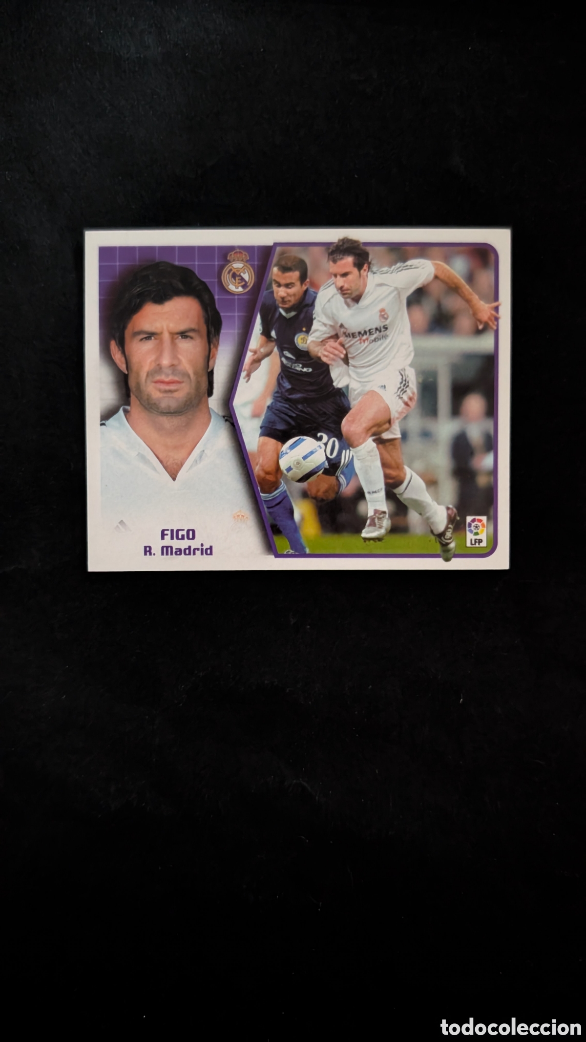 Figurine di Calcio: FIGO REAL MADRID BAJA LIGA ESTE 2005/06 05 06 NUNCA PEGADO SIN PEGAR