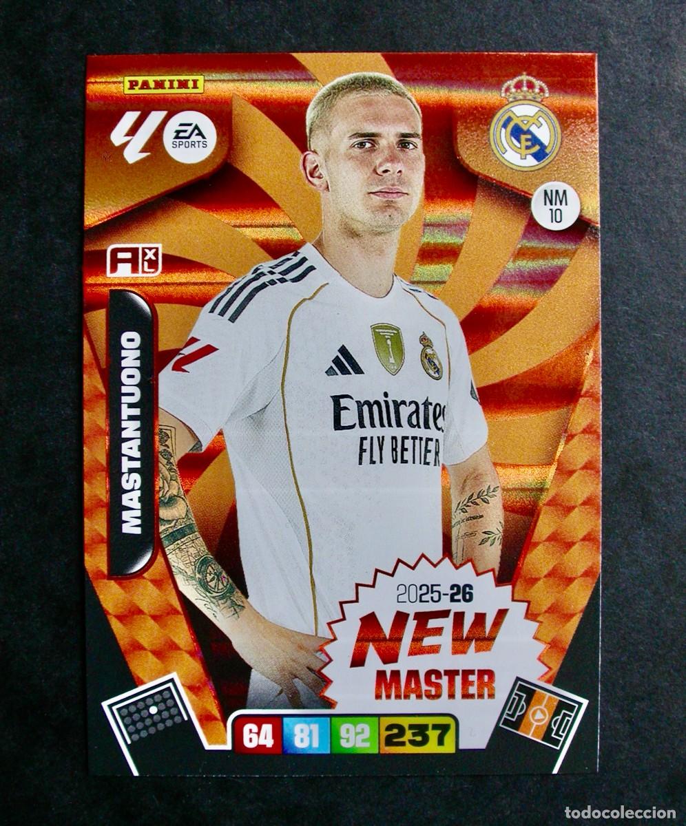 Cromos de f&uacute;tbol: NM 10 MASTANTUONO / NEW MASTER / REAL MADRID / ADRENALYN XL LIGA 2025-2026 25-26 / PANINI