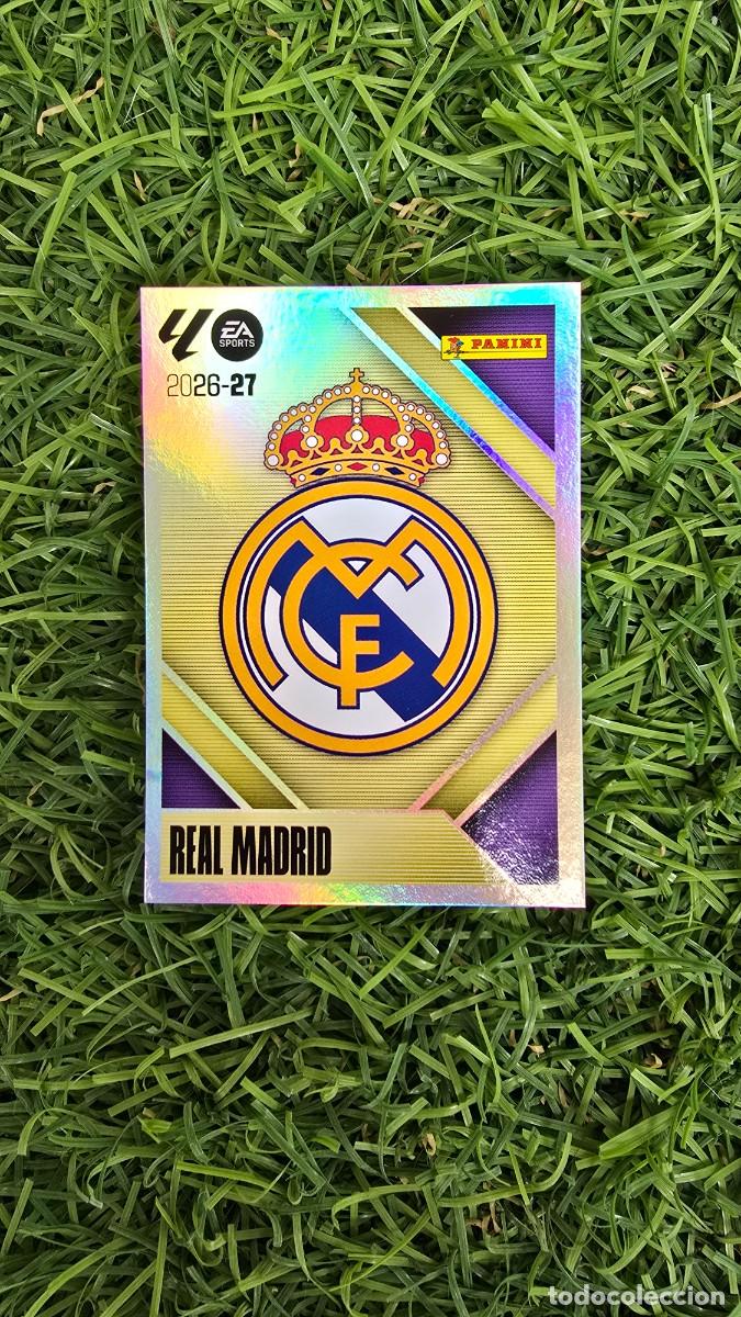 Cromos de f&uacute;tbol: ESCUDO 1 REAL MADRID LIGA ESTE 2026 2027 26 27 PANINI