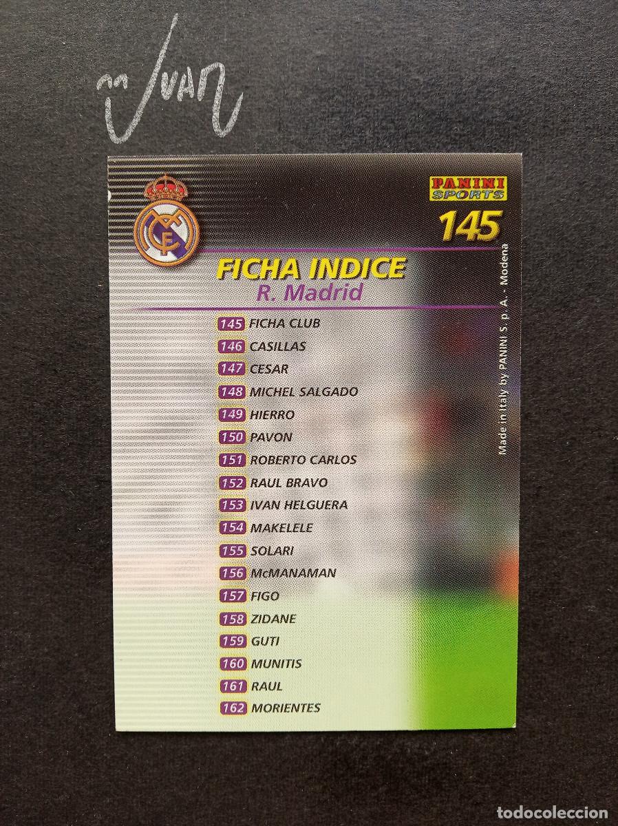 Fu&szlig;ball-Sticker: 55 FICHA INDICE CHECKLIST REAL MADRID ⚽ PANINI &reg; FICHAS MEGACRACKS 2002 2003 LIGA 02 03 MEGA CRACKS