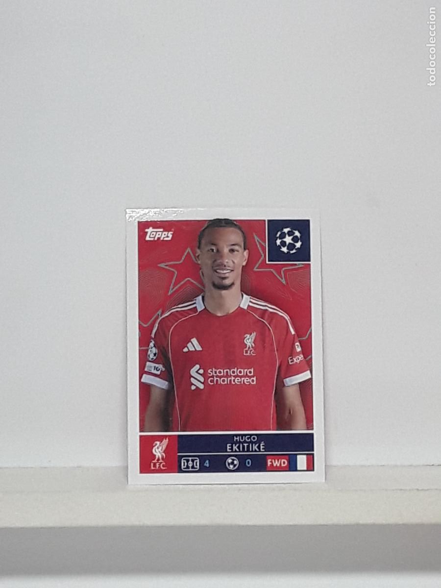 Cromos de Futebol: CHAMPIONS STICKER 2025 2026 25 26 ALBUM TOPPS LEAGUE N 265 LIVERPOOL HUGO EKITIKE