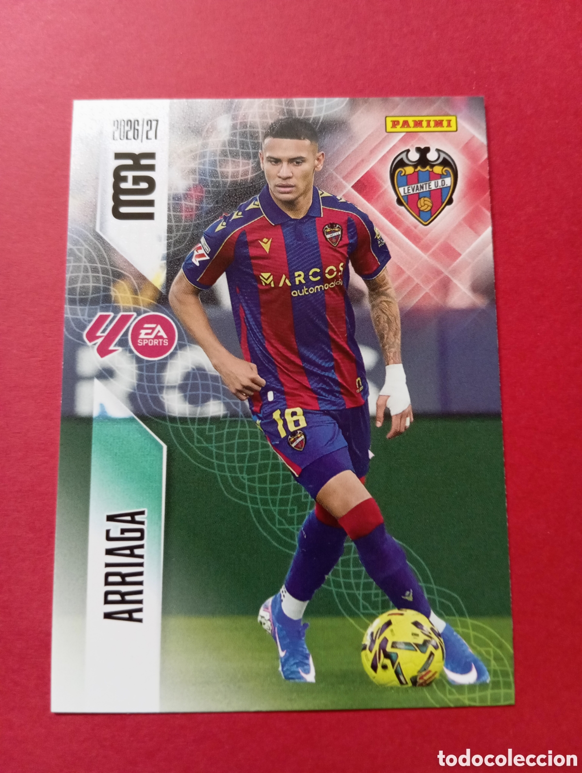 Cromos de f&uacute;tbol: Arriaga Levante n&deg;208 / PANINI MEGACRACKS 2026/2027