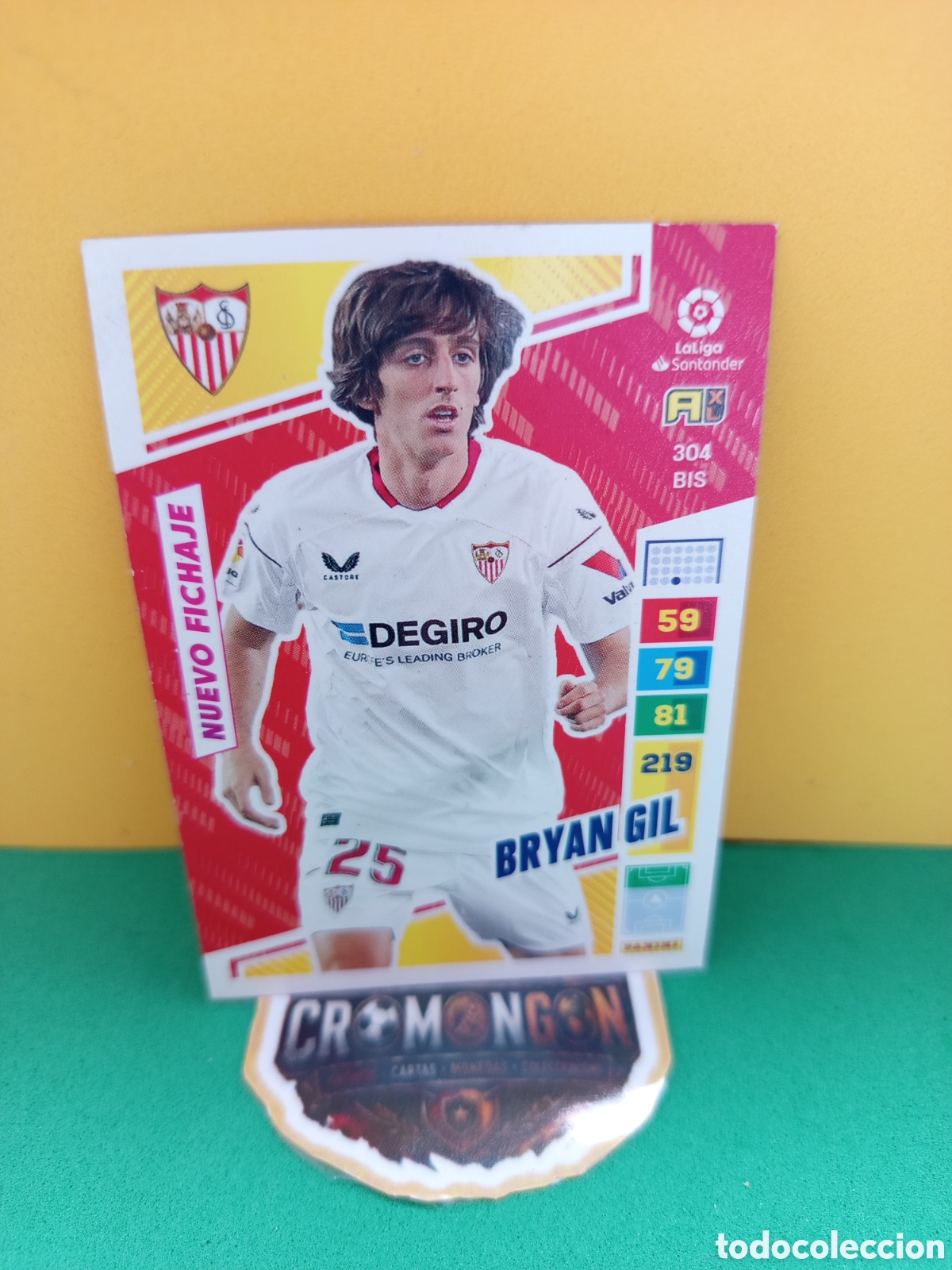 Fu&szlig;ball-Sticker: ❇️ CROMO ⚽ CARD BRYAN GIL SEVILLA 304 BIS NUEVO FICHAJE LIGA 22 23 2022 2023 ADRENALYN PANINI ❇️