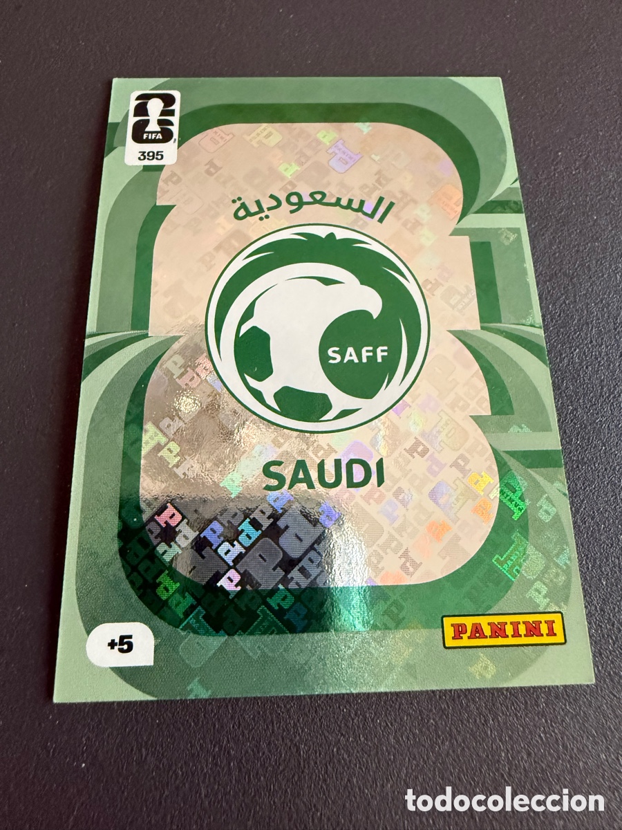 Cromos de f&uacute;tbol: Adrenalyn XL. Mundial 2026. 395. Escudo ARABIA SAUD&Iacute;