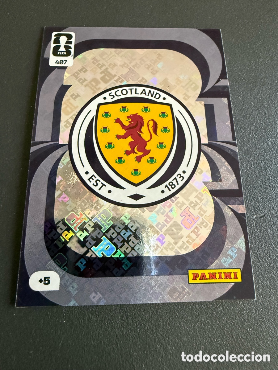Fu&szlig;ball-Sticker: Adrenalyn XL. Mundial 2026. 407. Escudo ESCOCIA