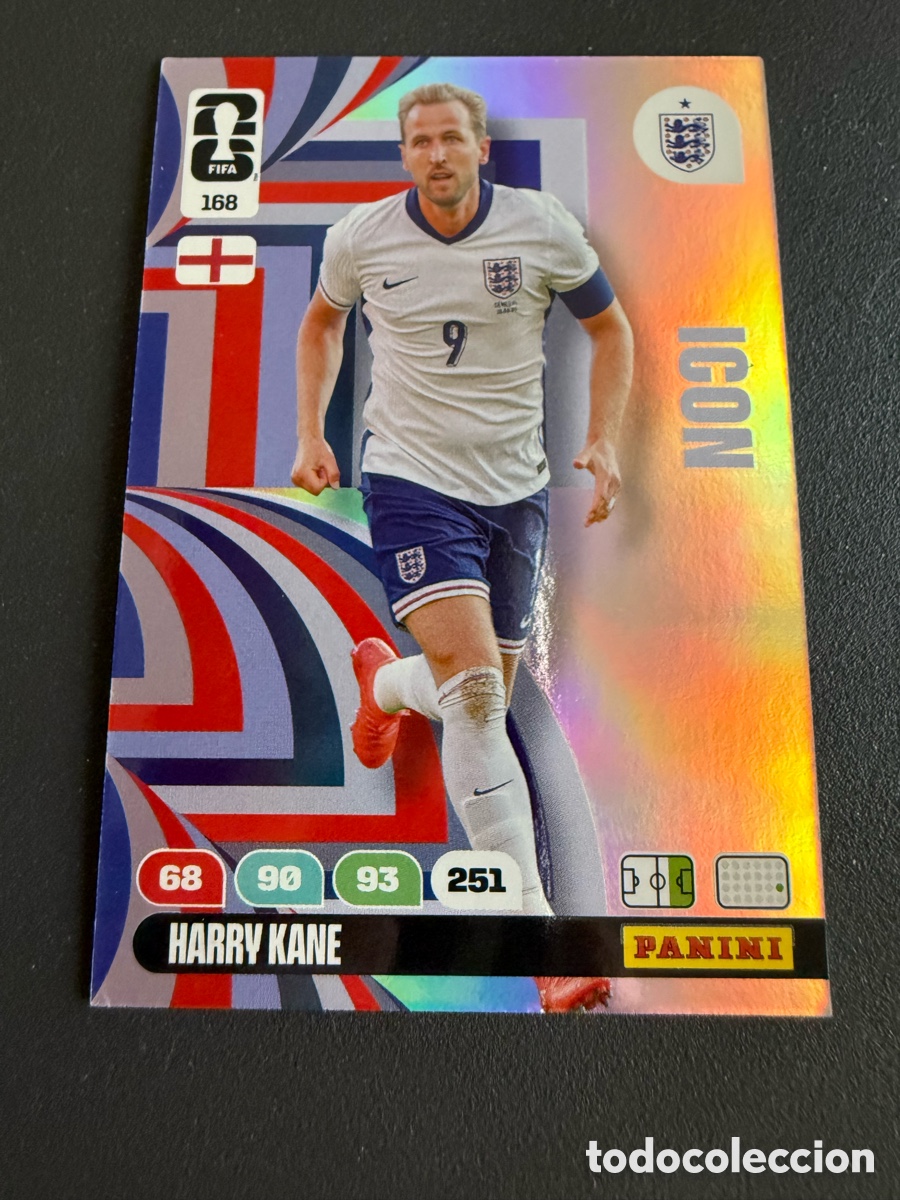 Cromos de f&uacute;tbol: Adrenalyn XL. Mundial 2026. 168. ICON. KANE