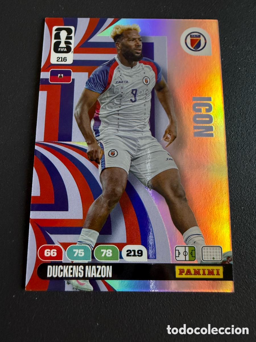 Cromos de f&uacute;tbol: Adrenalyn XL. Mundial 2026. 216 ICON. NAZON