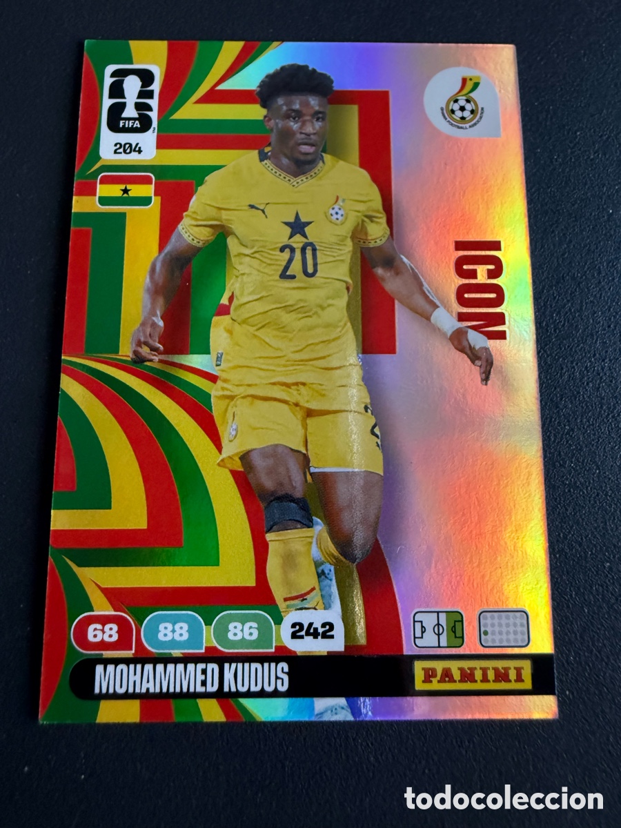 Cromos de f&uacute;tbol: Adrenalyn XL. Mundial 2026. 204. ICON. KUDUS