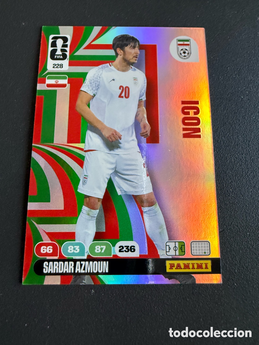 Cromos de f&uacute;tbol: Adrenalyn XL. Mundial 2026. 228. ICON. AZMOUN