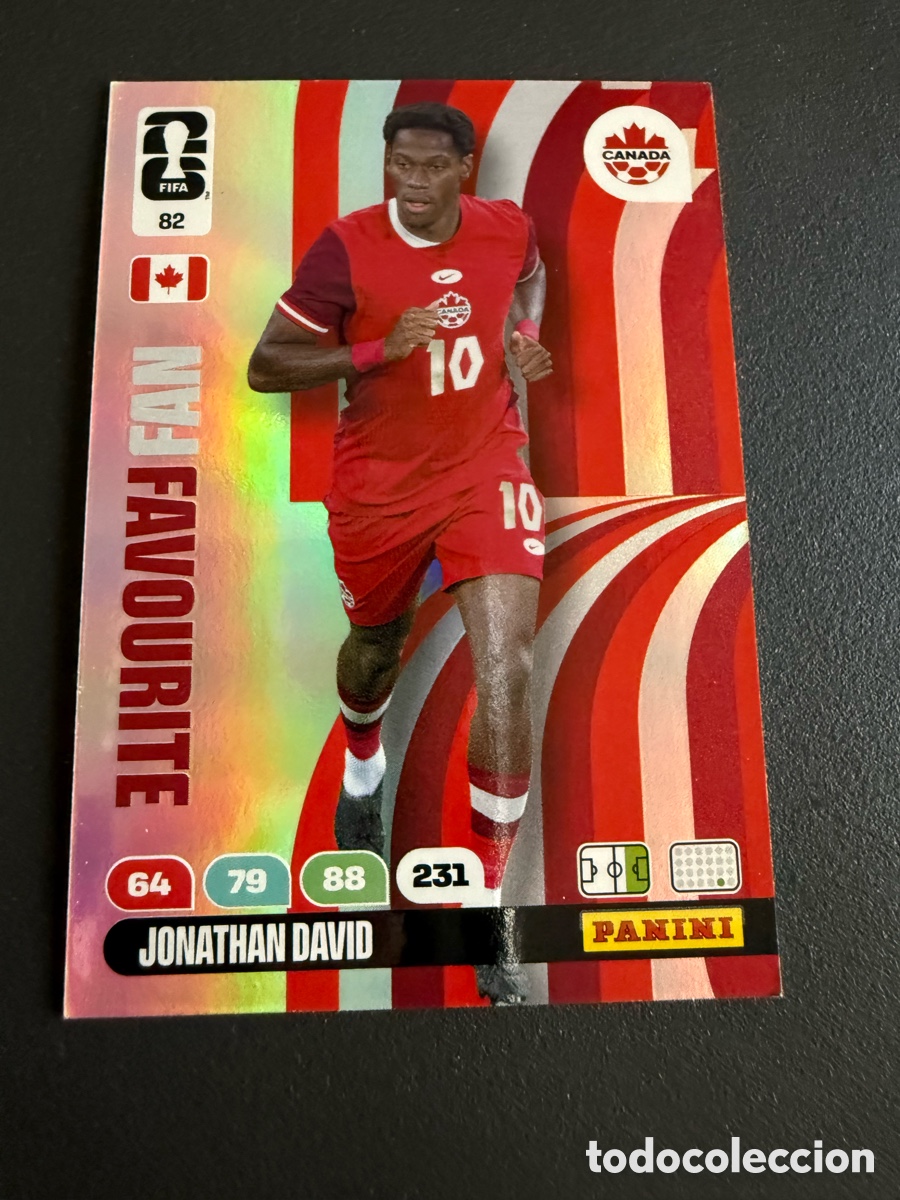 Cromos de f&uacute;tbol: Adrenalyn XL. Mundial 2026. 82 Fan Favourite. DAVID