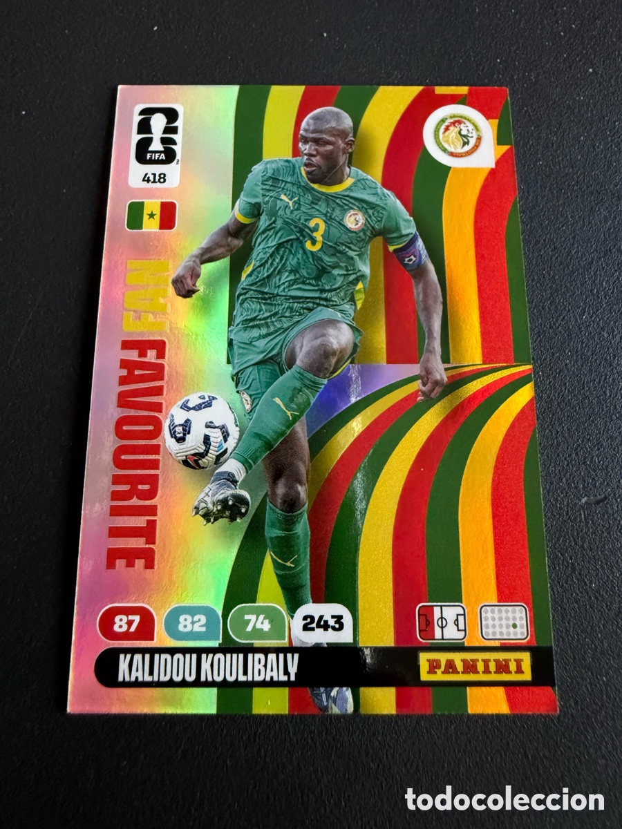 Cromos de f&uacute;tbol: Adrenalyn XL. Mundial 2026. 418. Fan Favourite. KOULIBALY