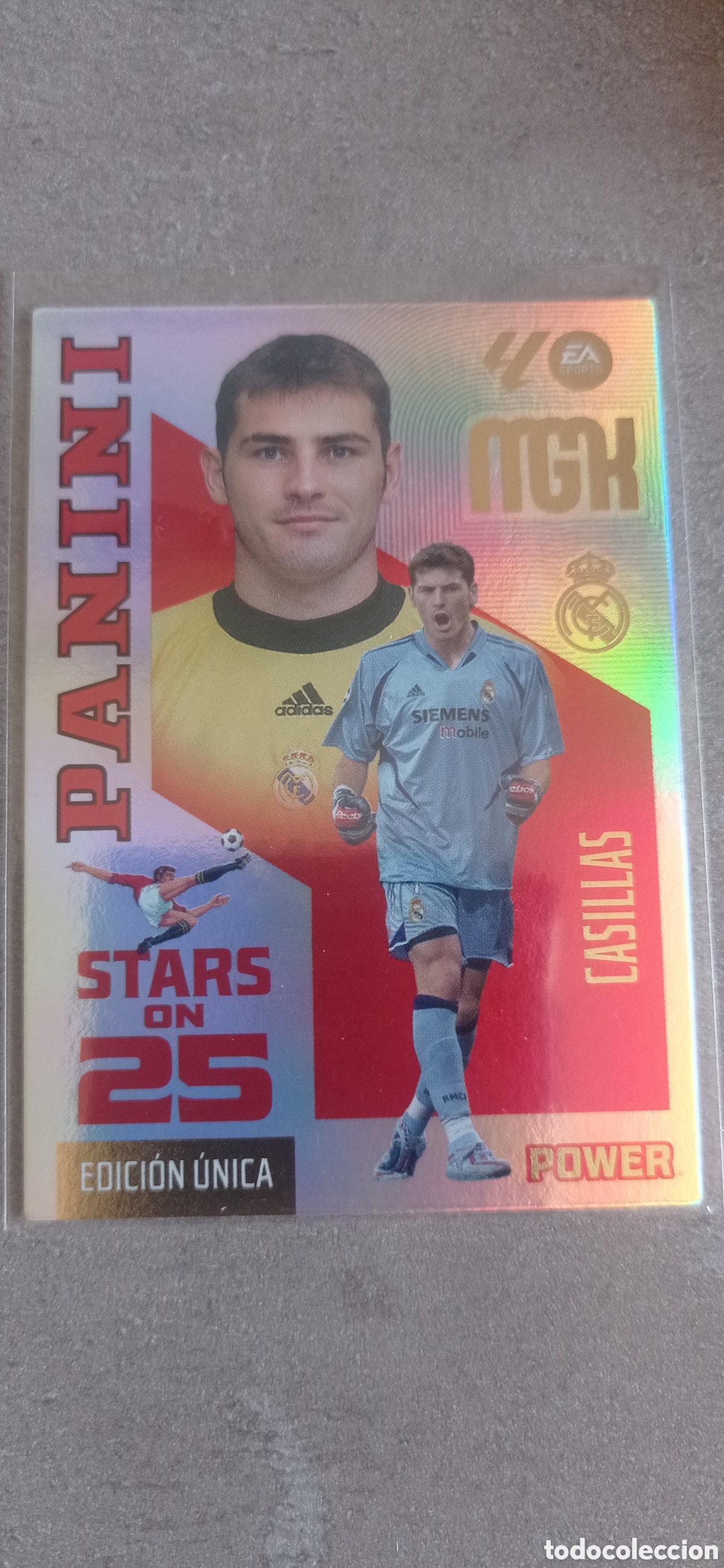 Cromos de f&uacute;tbol: 428P CASILLAS REAL MADRID STARS ON 25 POWER MGK 2026/27 MEGACRACKS 2026 2027