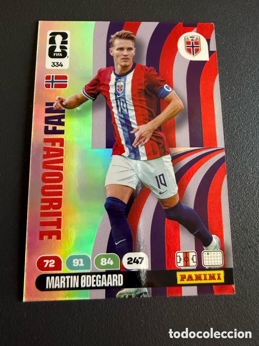Cromos de f&uacute;tbol: Adrenalyn XL. Mundial 2026. 334. Fan Favourite. ODEGAARD