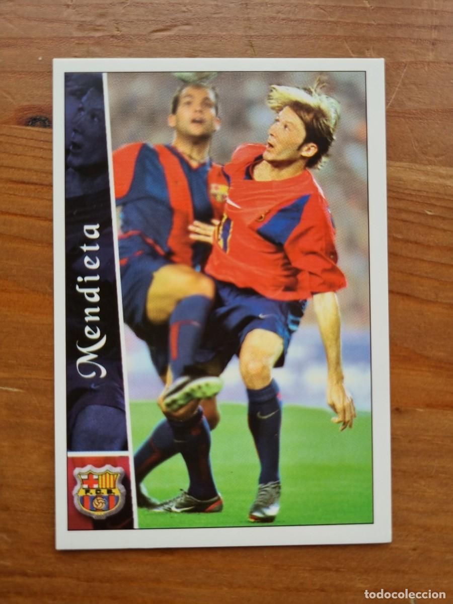 Cromos de f&uacute;tbol: 95 MENDIETA (FC Barcelona). Las Fichas de la Liga 2002 2003 02 03 (Mundicromo)
