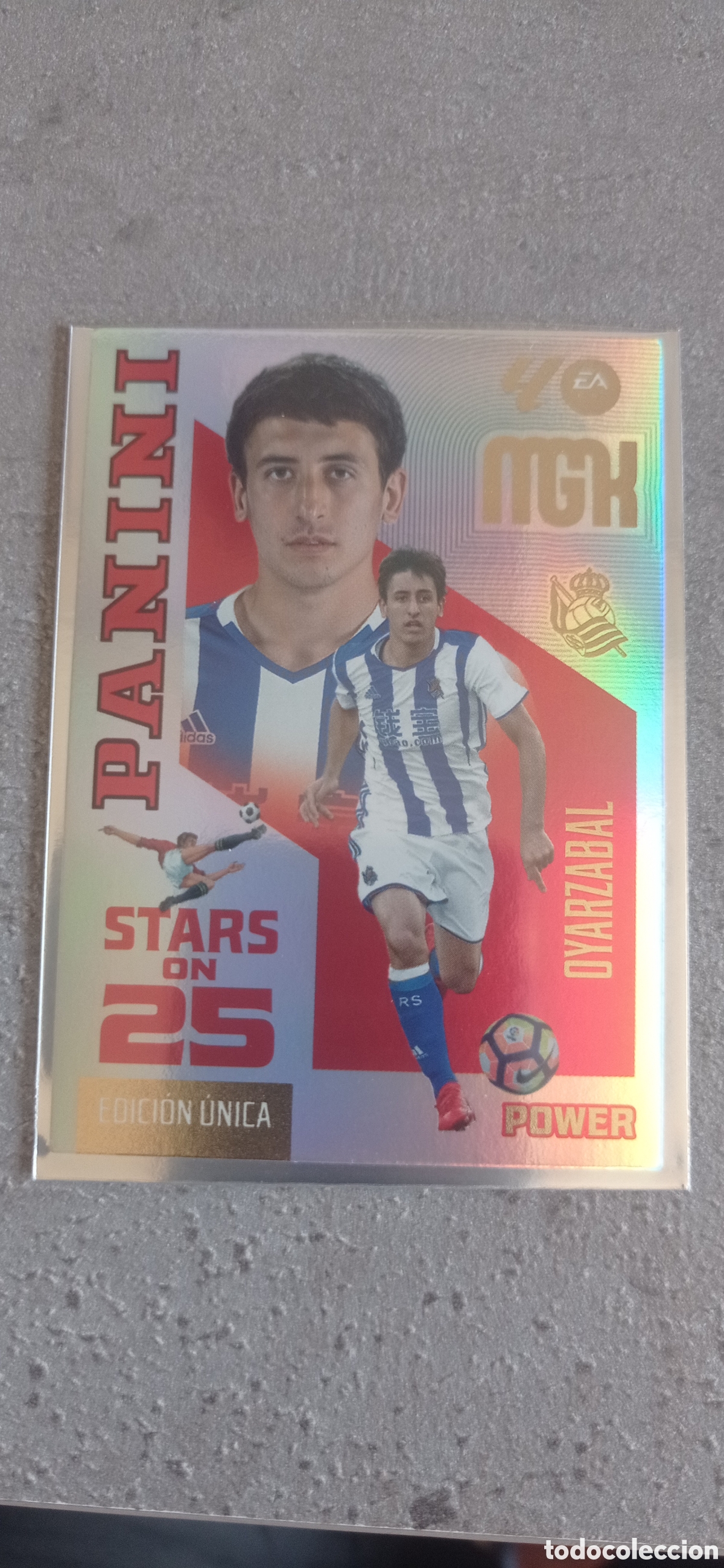 Cromos de f&uacute;tbol: 448P OYARZABAL REAL SOCIEDAD STARS ON 25 POWER MGK 2026/27 MEGACRACKS 2026 2027