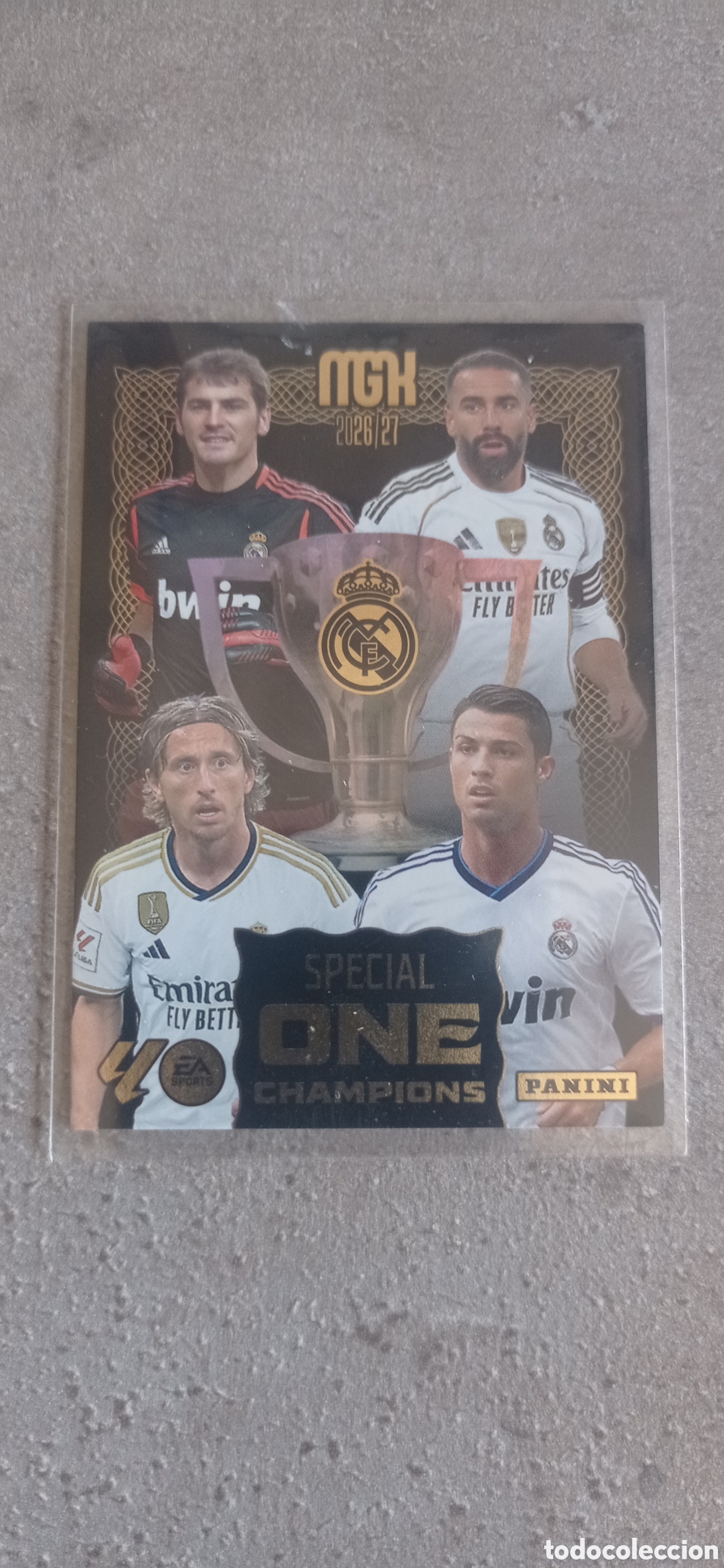Cromos de f&uacute;tbol: REAL MADRID SPECIAL ONE CHAMPIONS MGK 2026/27 MEGACRACKS 2026 2027