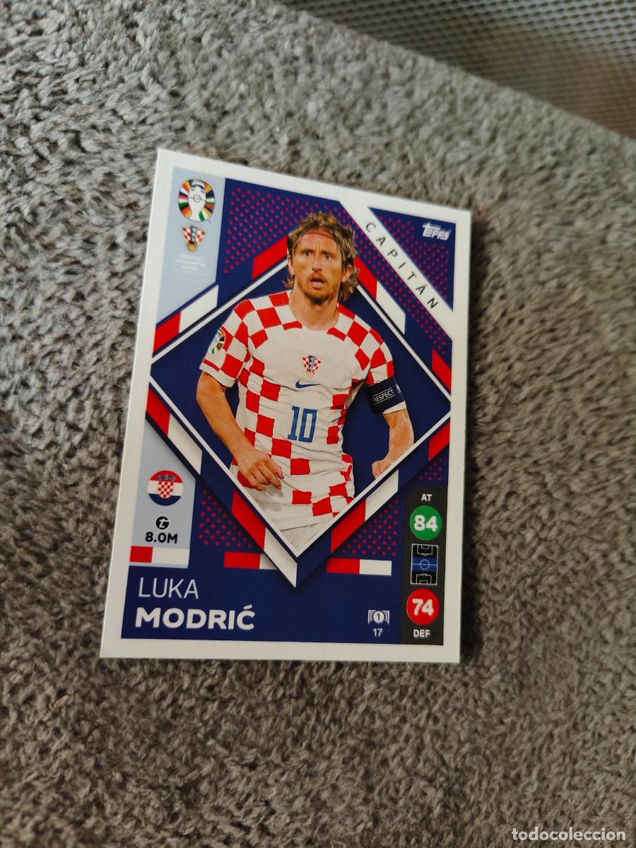 Cromos de f&uacute;tbol: 17 TOPPS EURO 2024 LUKA MODRIĆ CROATIA CROACIA CAPTAIN MATCH ATTAX EUROCOPA 24 LIDL AAT