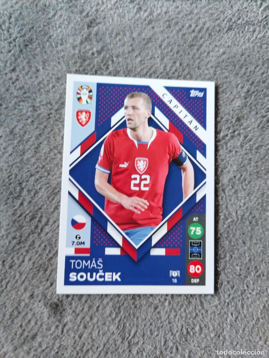 Cromos de f&uacute;tbol: 18 TOPPS EURO 2024 TOMAS SOUCEK REPUBLICA CHECA CZECH CAPTAIN MATCH ATTAX EUROCOPA 24 LIDL AAT