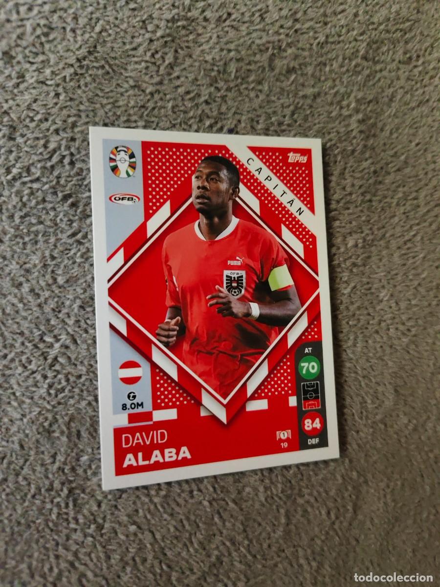 Cromos de f&uacute;tbol: 19 TOPPS EURO 2024 DAVID ALABA AUSTRIA CAPTAIN MATCH ATTAX EUROCOPA 24 LIDL AAT