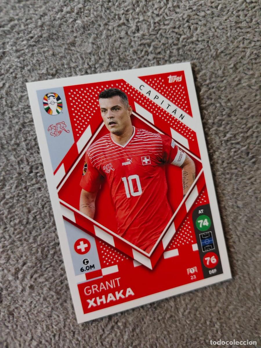 Cromos de f&uacute;tbol: 23 TOPPS EURO 2024 GRANT XHAKA SWITZERLAND SUIZA CAPTAIN MATCH ATTAX EUROCOPA 24 LIDL AAT