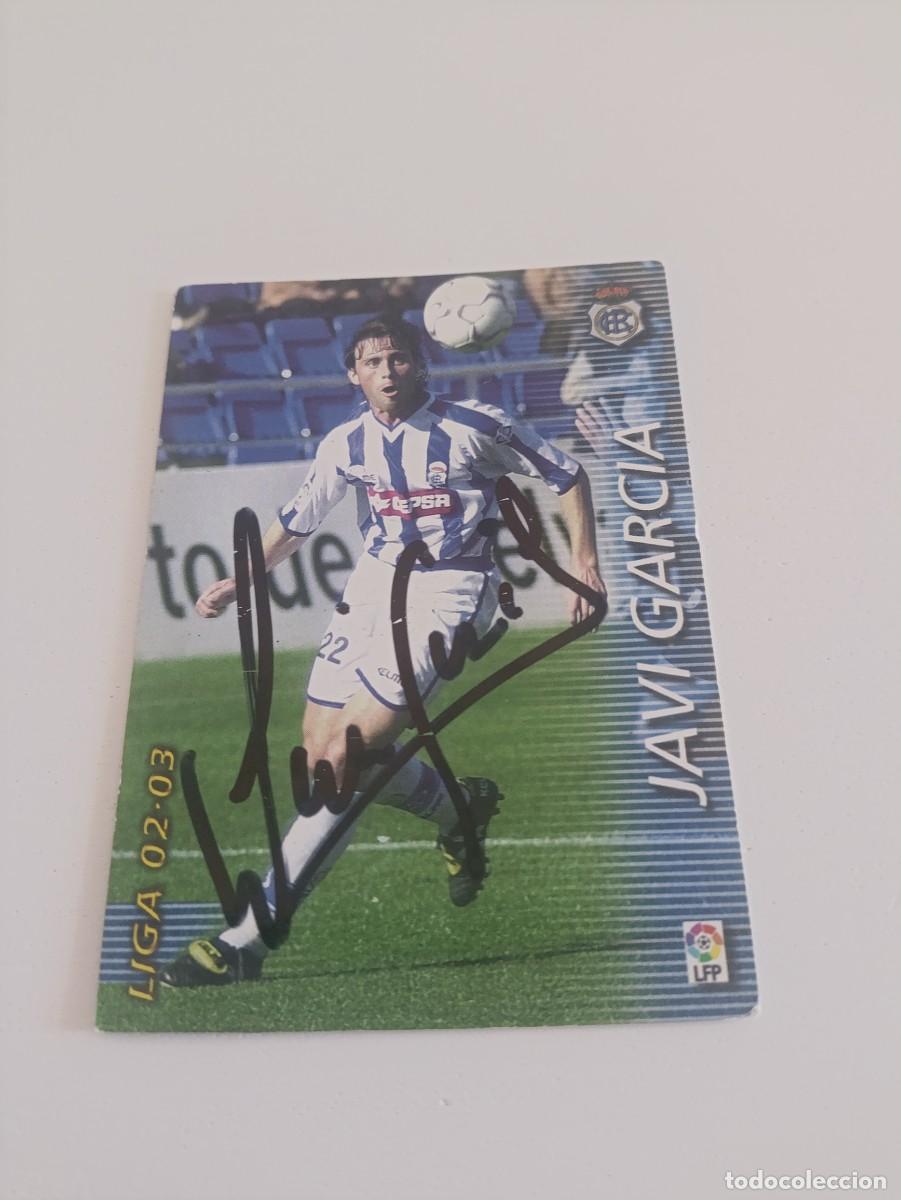 Cromos de f&uacute;tbol: Auto original de Javi Garc&iacute;a Recreativo de Huelva