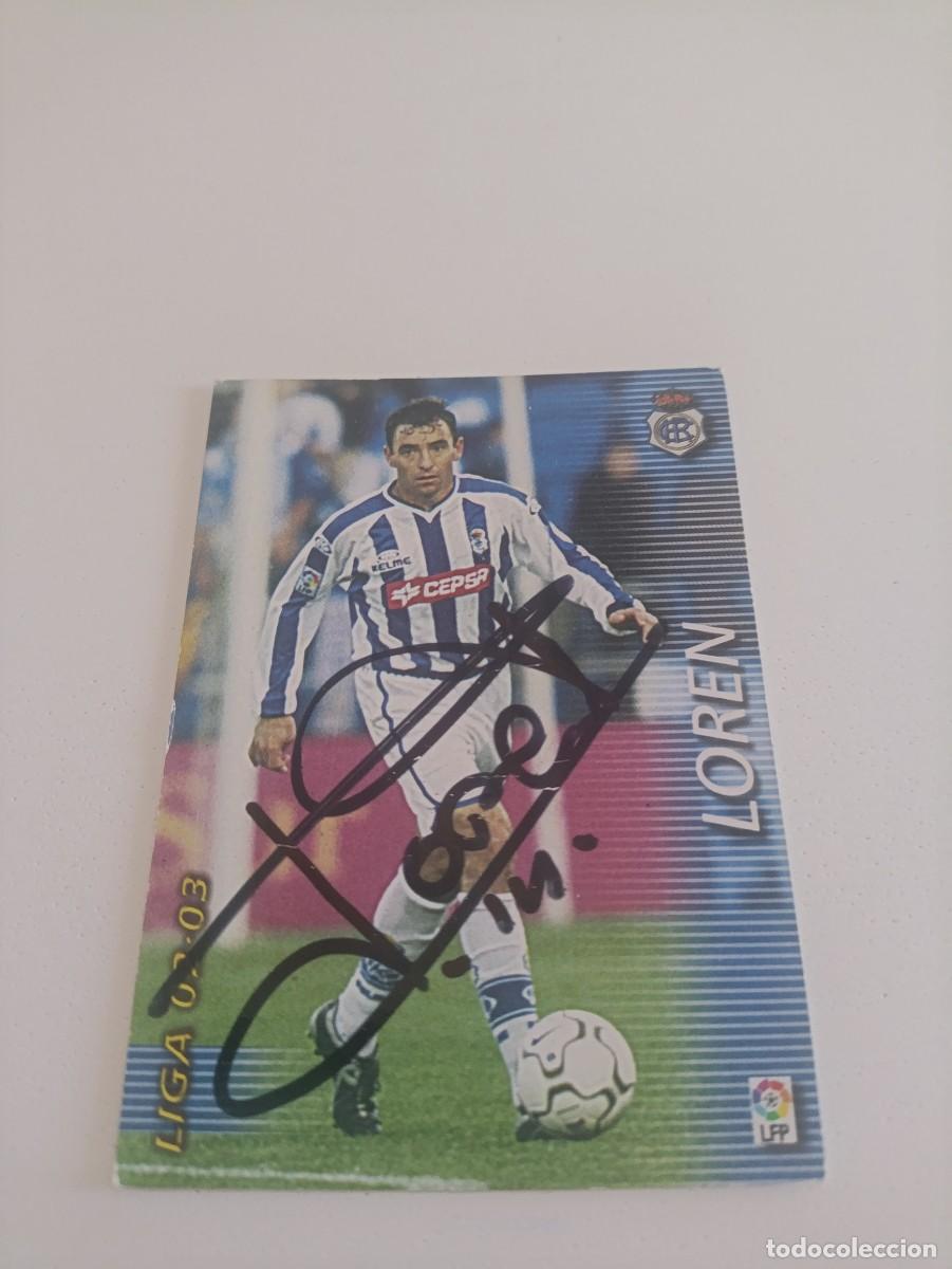 Cromos de f&uacute;tbol: Auto original de Loren Recreativo de Huelva