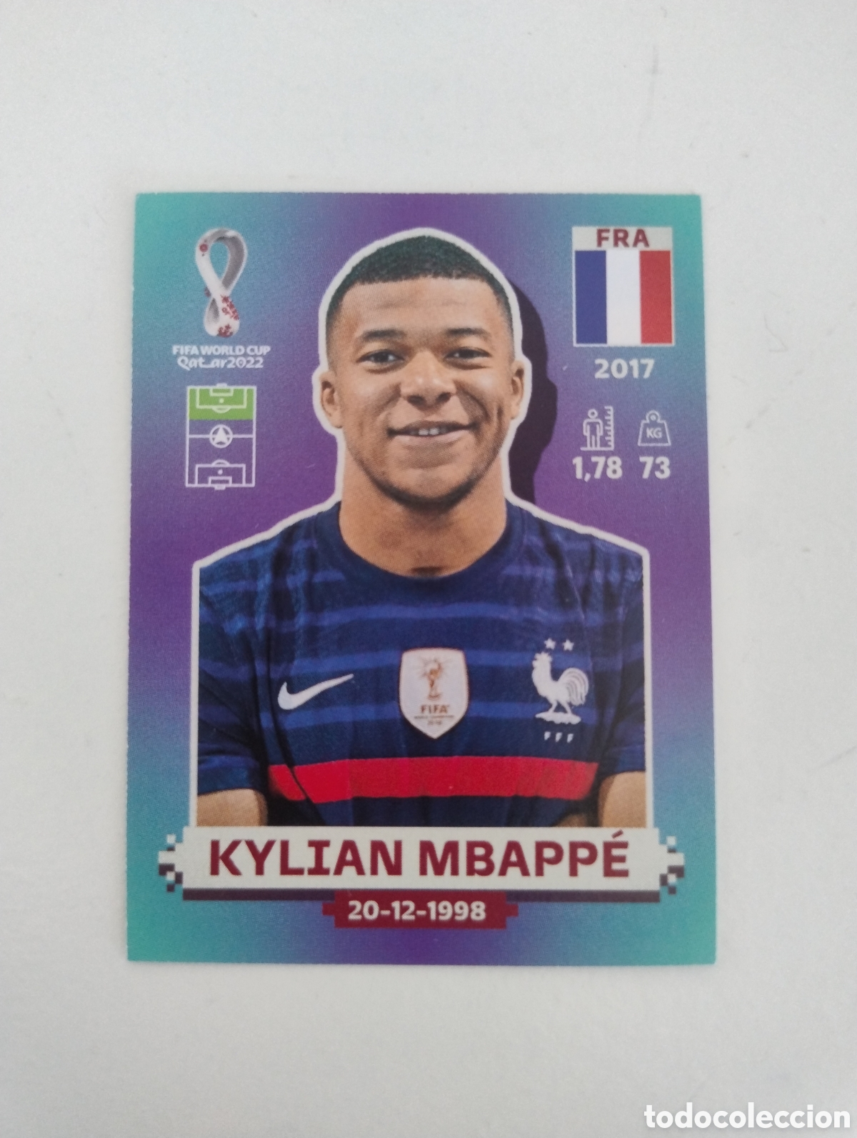 Cromos de f&uacute;tbol: FRA 19 - Mbappe - Francia - Mundial Qatar 2022