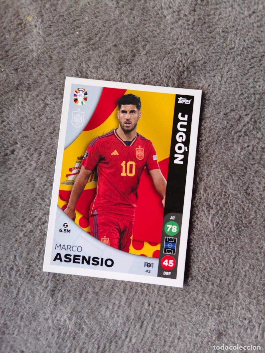 Cromos de f&uacute;tbol: 43 TOPPS EURO 2024 MARCO ASENSIO SPAIN ESPA&Ntilde;A JUG&Oacute;N MATCH ATTAX EUROCOPA 24 LIDL AAT