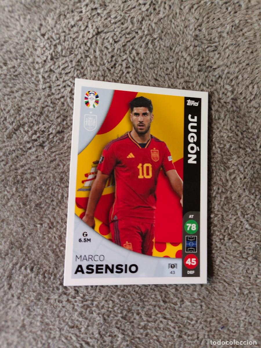 Cromos de f&uacute;tbol: 43 TOPPS EURO 2024 MARCO ASENSIO SPAIN ESPA&Ntilde;A JUG&Oacute;N MATCH ATTAX EUROCOPA 24 LIDL AAT