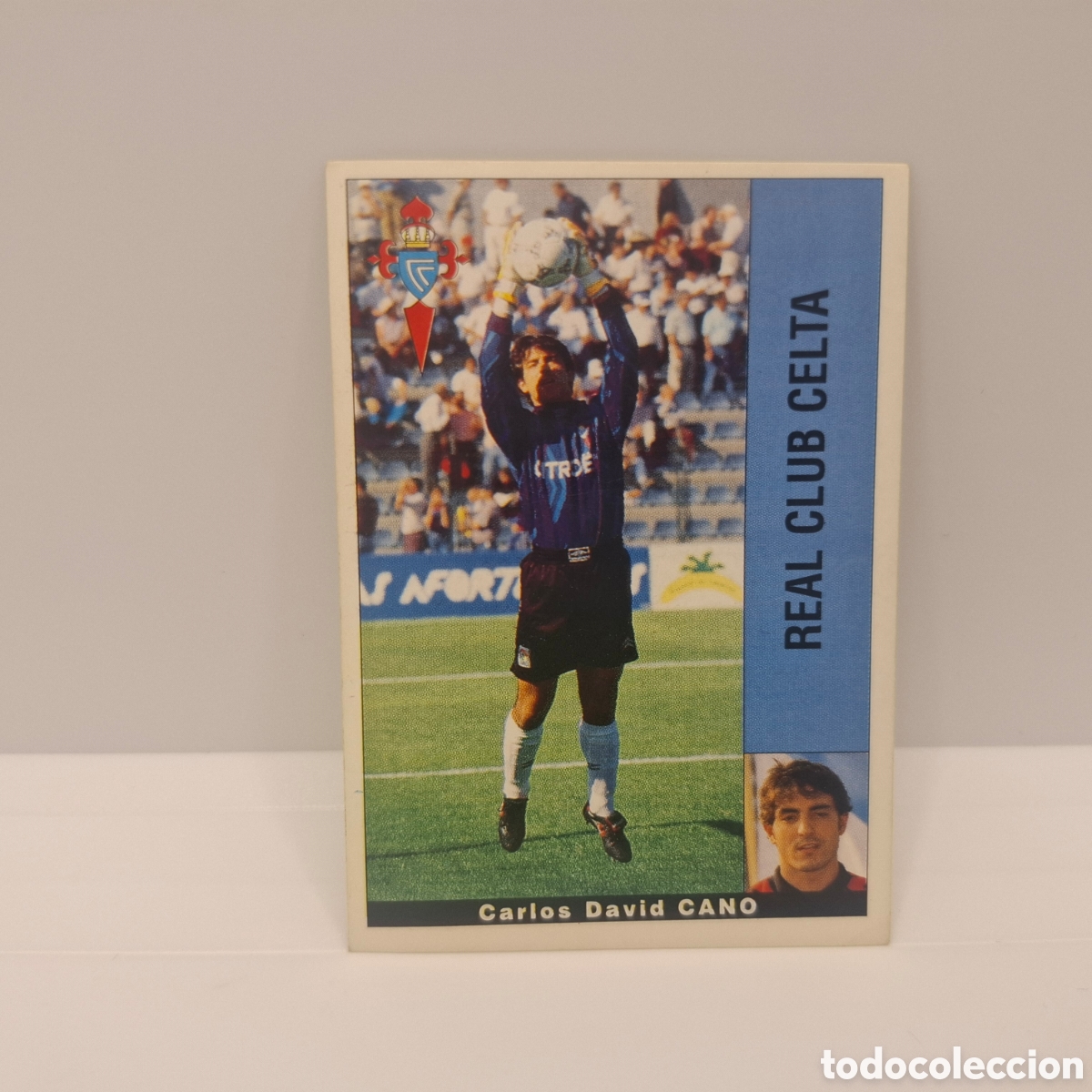Cromos de f&uacute;tbol: Real Club Celta - Carlos David Cano - Panini Liga 1995-1996, 95-96 Sin pegar - Adhesivo