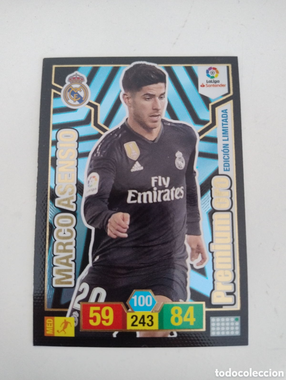 Cromos de f&uacute;tbol: Marco Asensio - Real Madrid - Adrenalyn XL 2018 - 2019 Edici&oacute;n Limitada Premium Oro