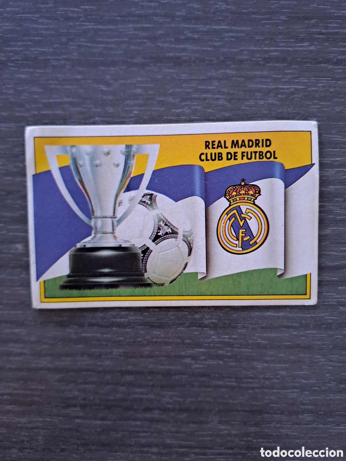 Cromos de f&uacute;tbol: LIGA ESTE 90-91 &mdash; ESCUDO REAL MADRID &mdash; SIN PEGAR Cromo original del ESCUDO DEL REAL MADRID correspo