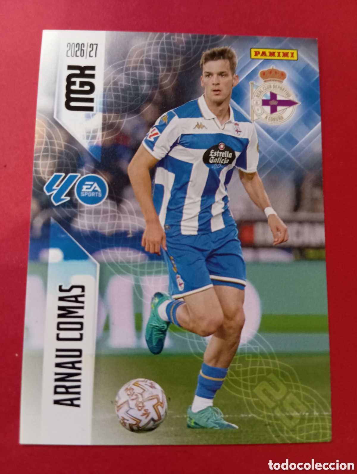 Cromos de f&uacute;tbol: Arnau Comas Deportivo de la Coru&ntilde;a n&deg;134 / PANINI MEGACRACKS 2026/2027