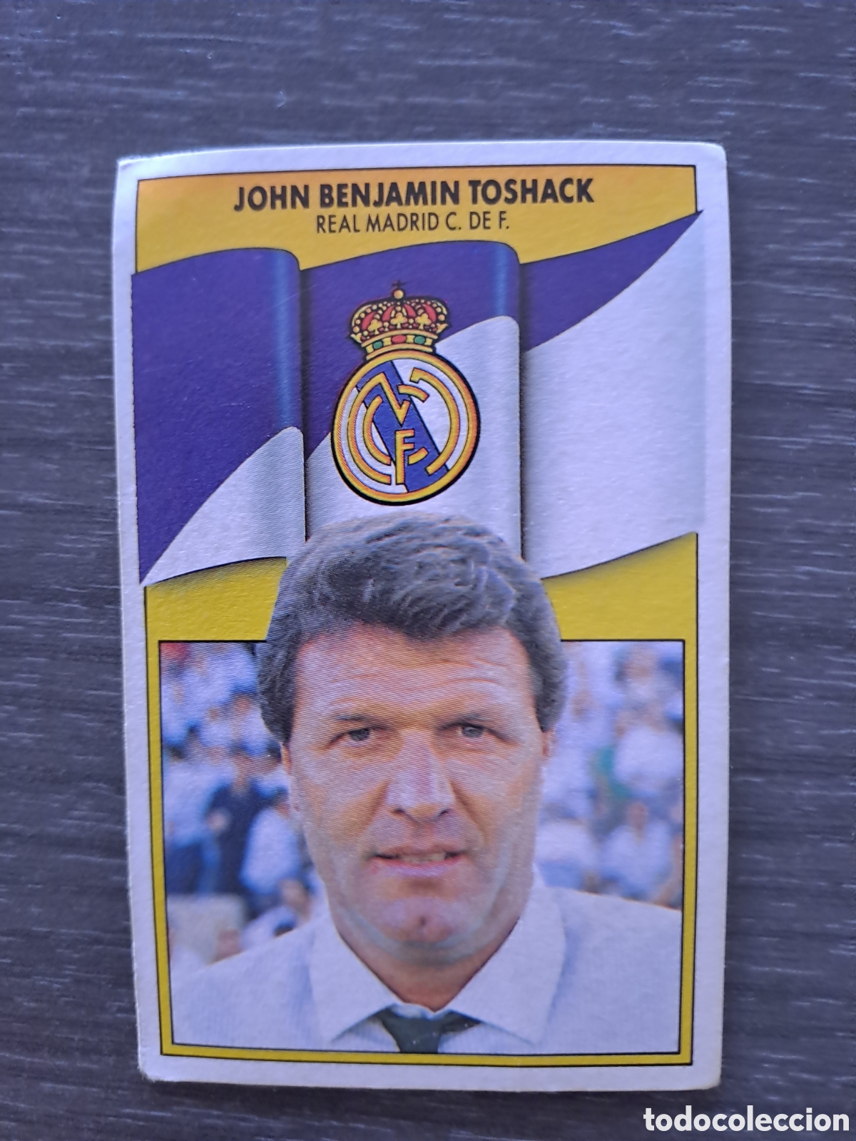 Cromos de f&uacute;tbol: LIGA ESTE 90-91 &mdash; TOSHACK REAL MADRID &mdash; SIN PEGAR Cromo original de JOHN BENJAMIN TOSHACK, entrenad