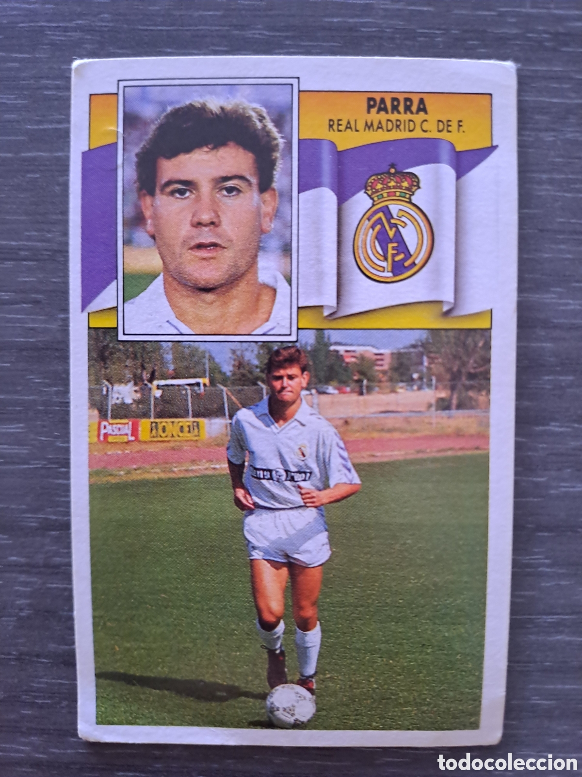 Cromos de f&uacute;tbol: LIGA ESTE 90-91 &mdash; PARRA REAL MADRID &mdash; SIN PEGAR Cromo original de PARRA, jugador del Real Madrid
