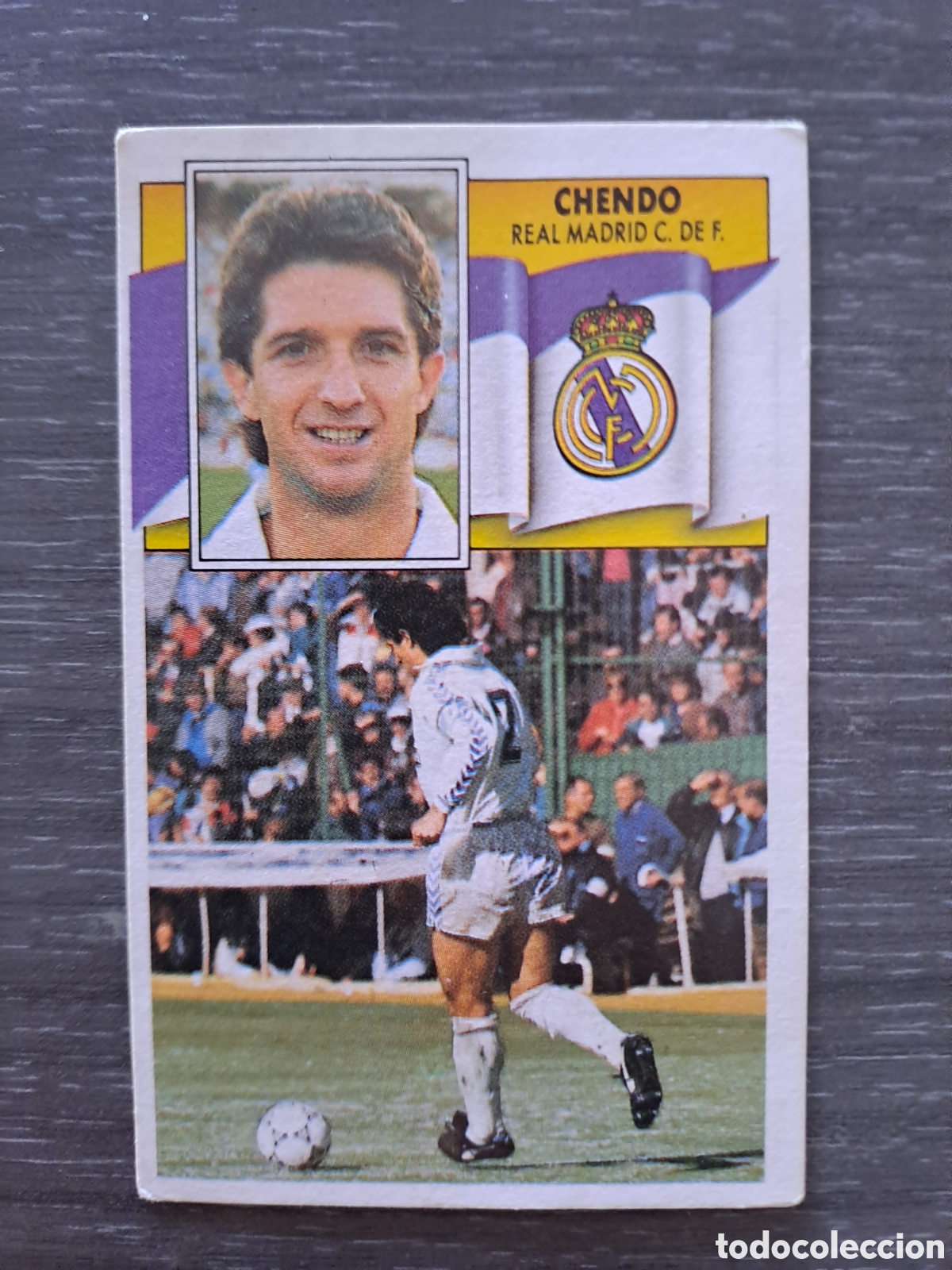 Cromos de f&uacute;tbol: LIGA ESTE 90-91 &mdash; CHENDO REAL MADRID &mdash; SIN PEGAR Cromo original de CHENDO, jugador hist&oacute;rico