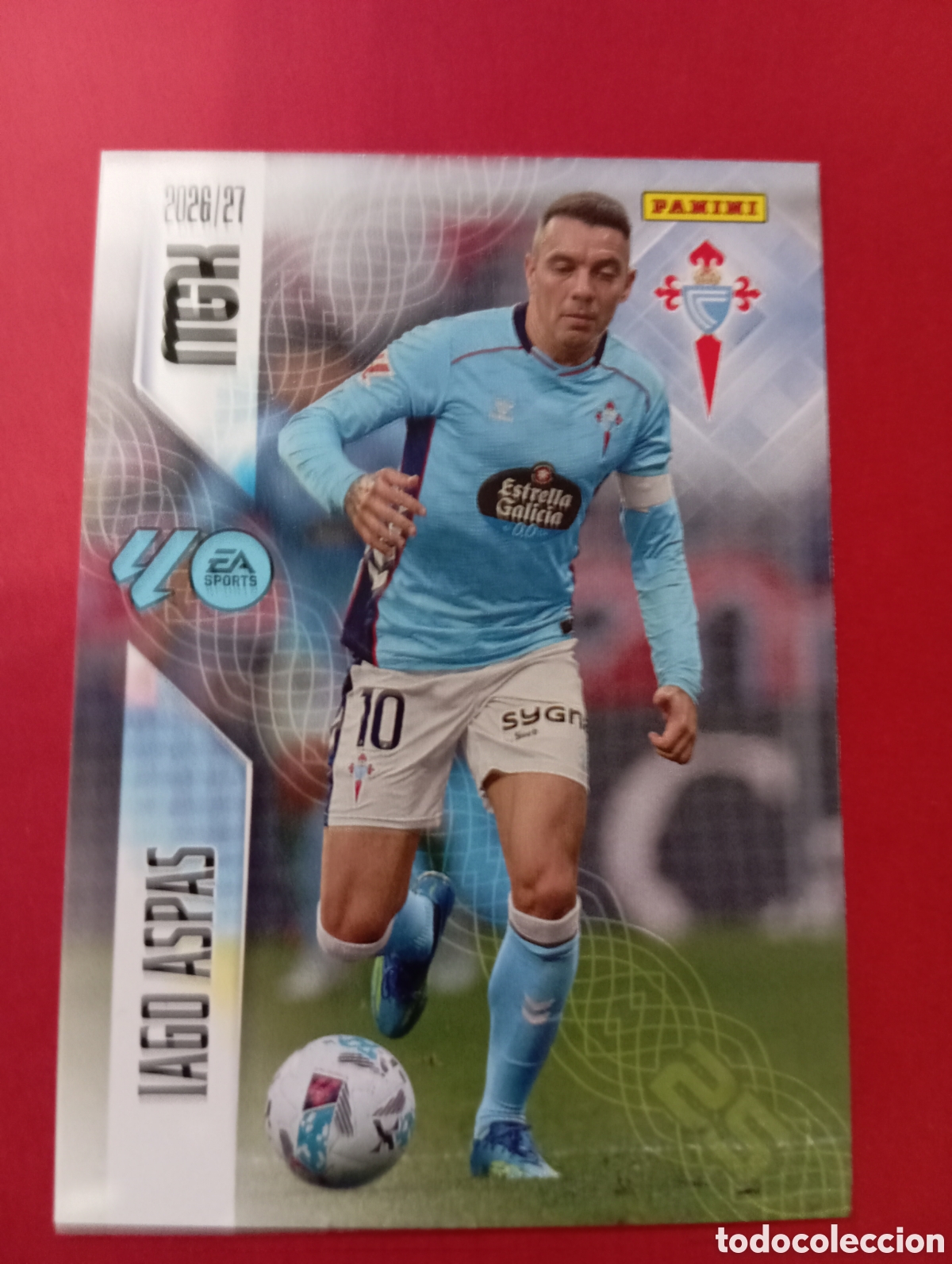 Fu&szlig;ball-Sticker: Iago Aspas Celta de Vigo n&deg;124 / PANINI MEGACRACKS 2026/2027