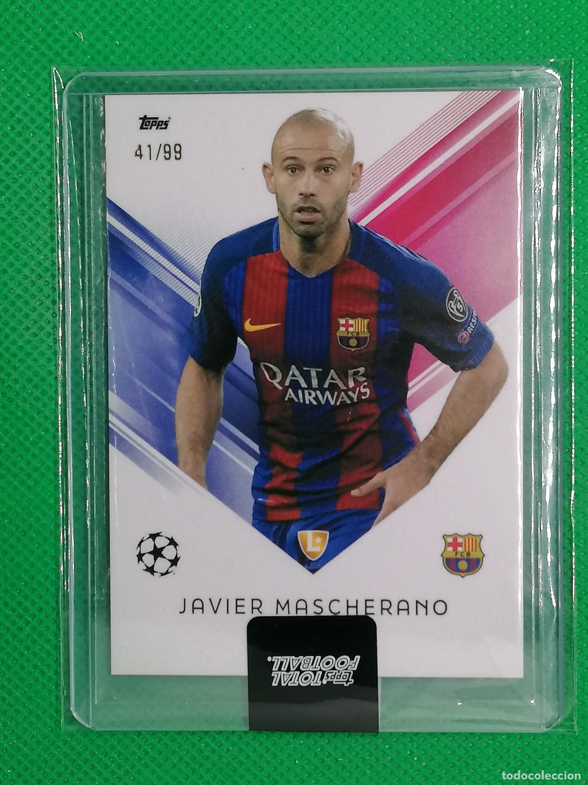 Cartes &agrave; collectionner de Football: JAVIER MASCHERANO BARCELONA BASE CARD /99 ⚽ TTF TOPPS TOTAL FOOTBALL 25 26 2025 2026 ⚽