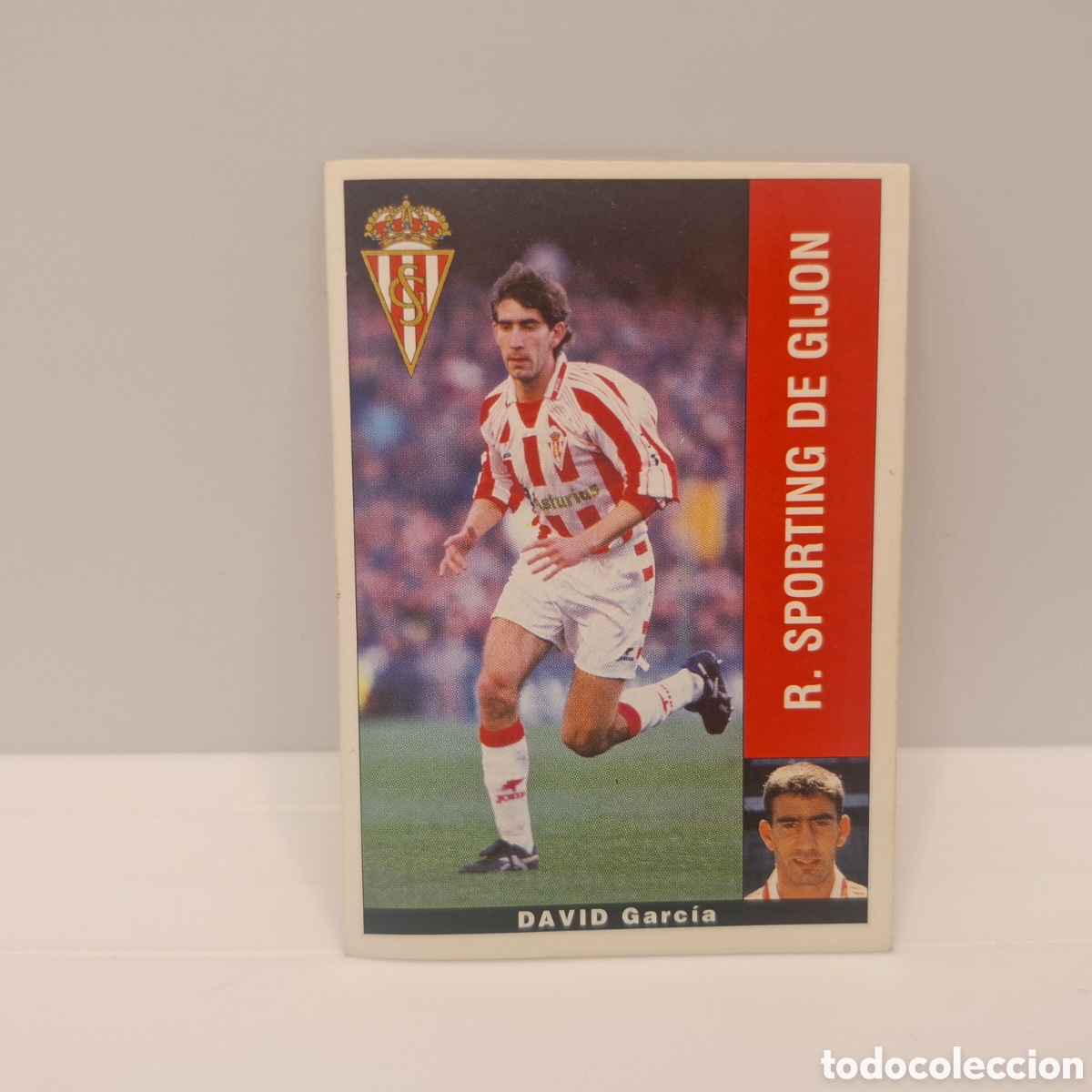 Football Stickers: R. Sporting de Gijon - David Garcia - Panini Liga 1995-1996, 95-96 Sin pegar - Adhesivo