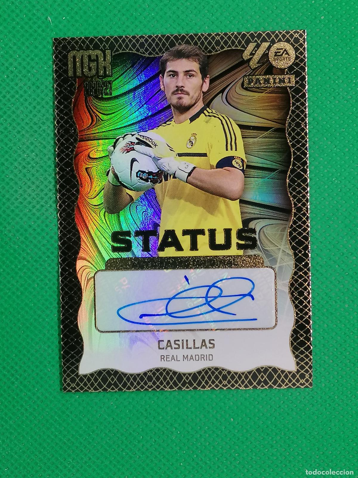 Cartes &agrave; collectionner de Football: IKER CASILLAS REAL MADRID AUTOGRAFO ORIGINAL FIRMA AUTO STATUS ⚽ MEGACRACKS LIGA 2026 2027 26 27 ⚽