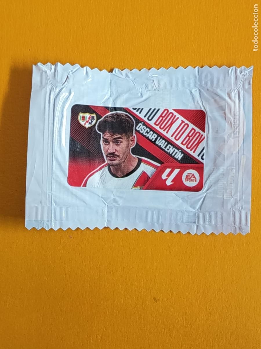 Cromos de f&uacute;tbol: &Oacute;SCAR VALENT&Iacute;N. BOX TO BOX. RAYO VALLECANO. CHICLE LIGA ESTE 2026-27