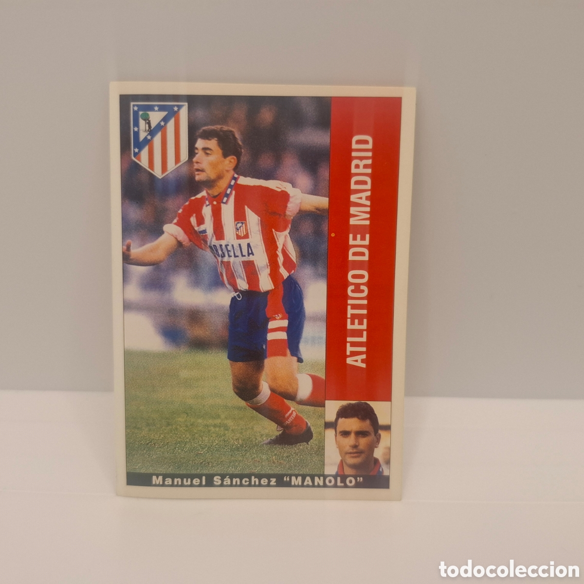 Figurine di Calcio: Atletico de Madrid - Manuel Sanchez Manolo - Panini Liga 1995-1996, 95-96 Sin pegar - Adhesivo