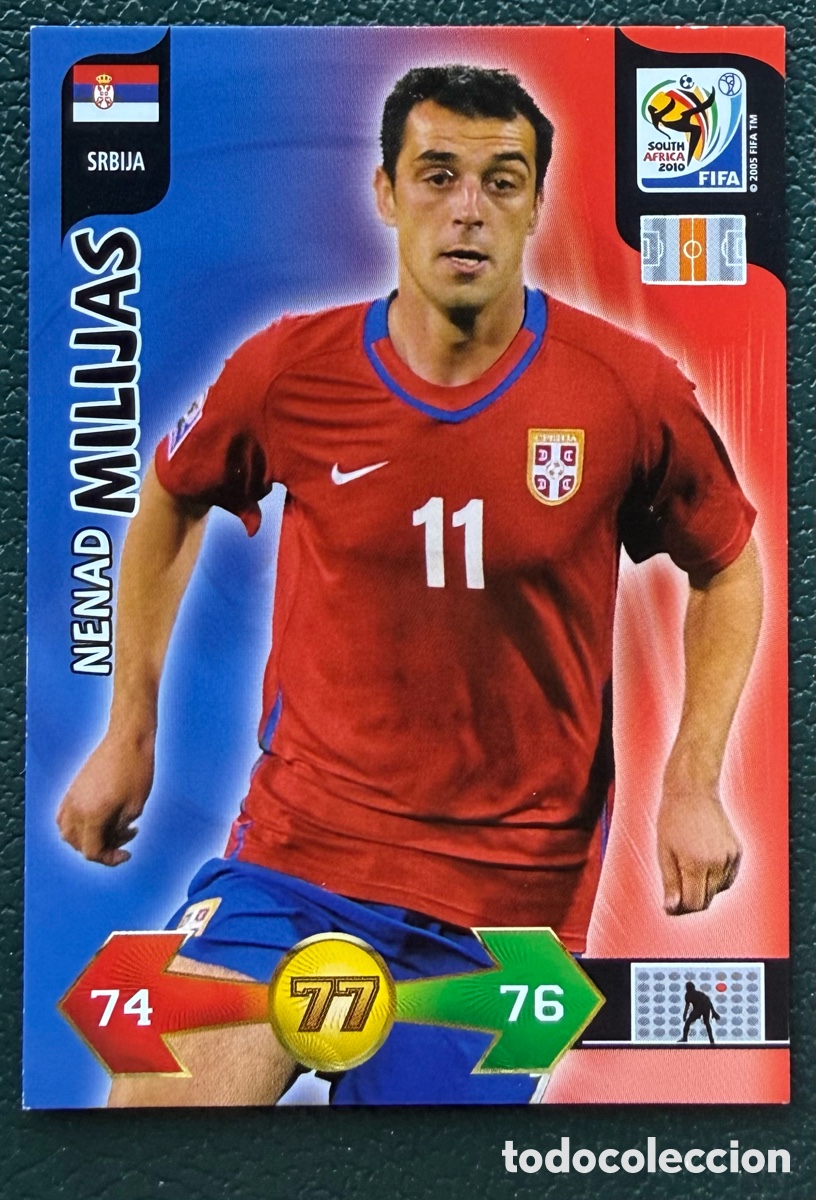 Cromos de Futebol: NENAD MILIJAS SERBIA FICHAS ALBUM ADRENALYN XL MUNDIAL SOUTH AFRICA 2010