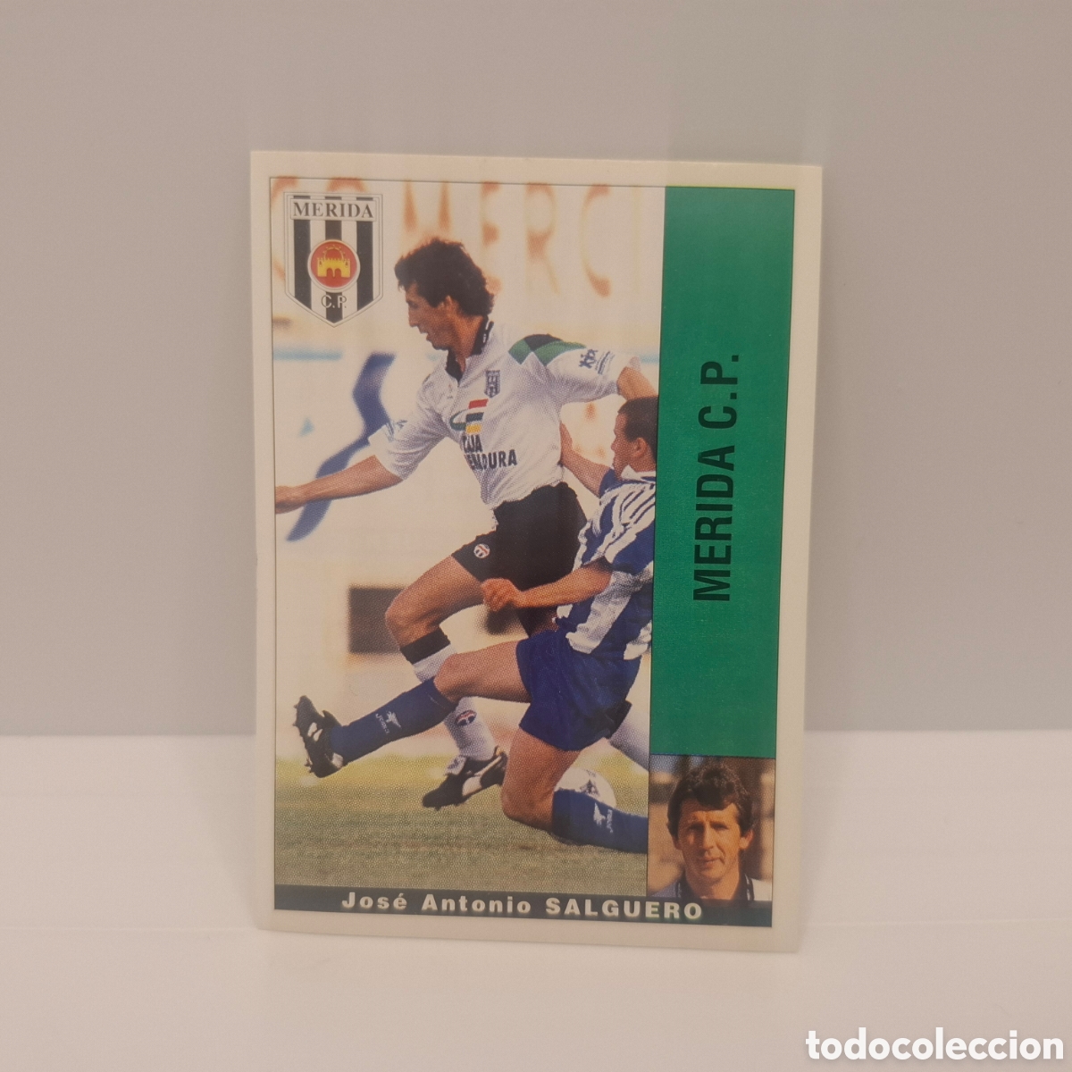 Fu&szlig;ball-Sticker: Merida C. P. - Jose Antonio Salguero - Panini Liga 1995-1996, 95-96 Sin pegar - Adhesivo