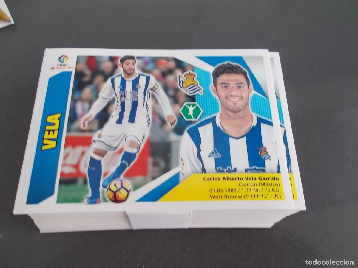 Figurine di Calcio: LOTE 110 CROMOS ESTE 17-18 ( 32 REPES ) SIN PEGAR 3 FICHAJES