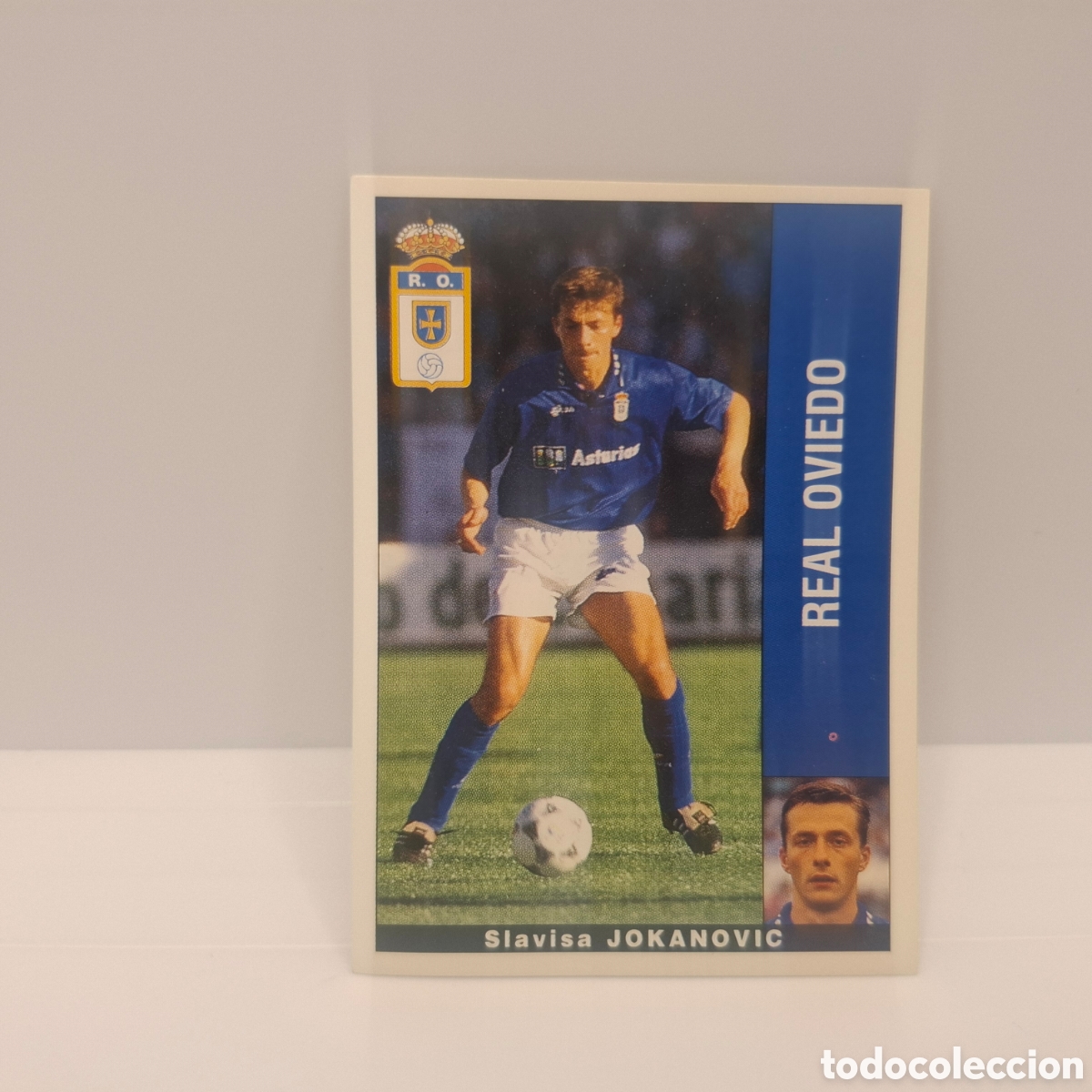 Fu&szlig;ball-Sticker: Real Oviedo - Slavisa Jokanovic - Panini Liga 1995-1996, 95-96 Sin pegar - Adhesivo
