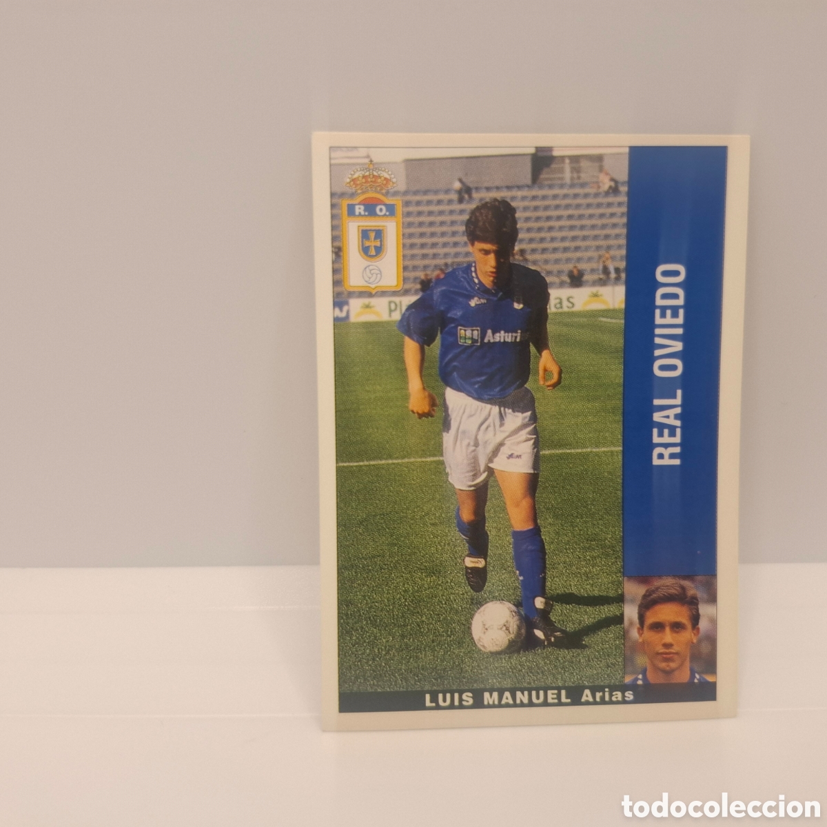 Fu&szlig;ball-Sticker: Real Oviedo - Luis Manuel Arias - Panini Liga 1995-1996, 95-96 Sin pegar - Adhesivo