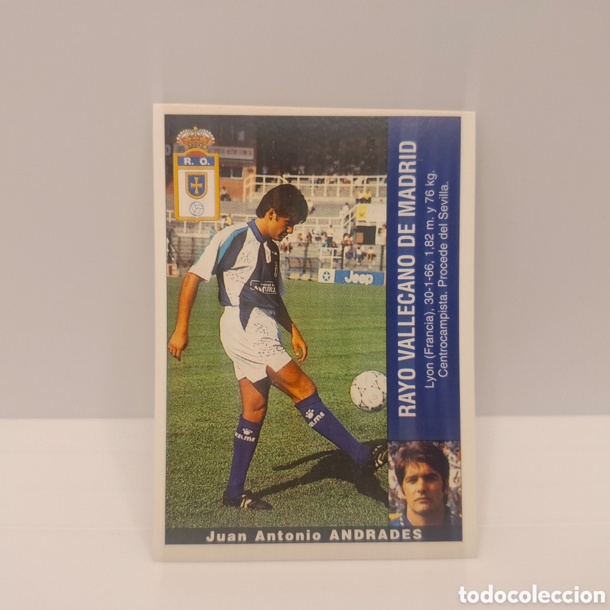 Cromos de f&uacute;tbol: Real Oviedo - Juan Antonio Andrades - Panini Liga 1995-1996, 95-96 Sin pegar - Adhesivo