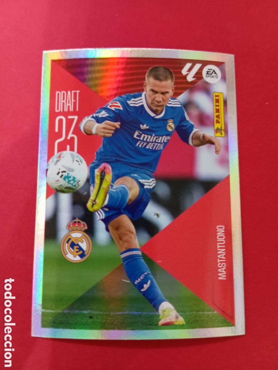 Cromos de f&uacute;tbol: Mastantuono Real Madrid DRAFT23 n&deg;16 / PANINI LIGA ESTE 2026/2027